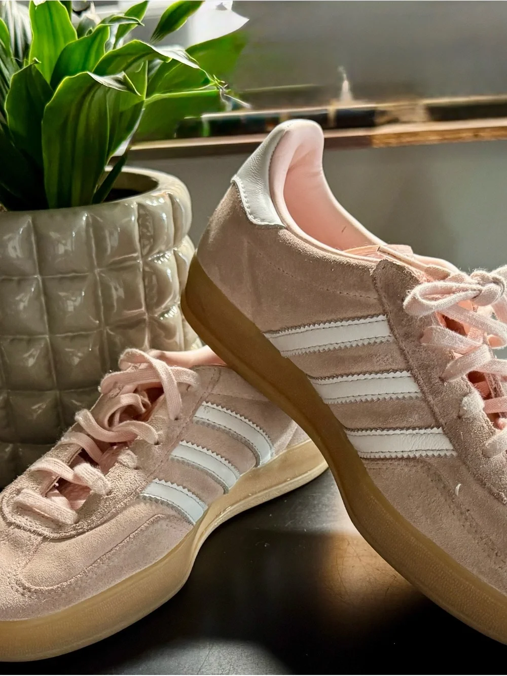 👟Adidas Gazelle Light Pink Suede Sneakers Size 6.5